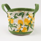 Текстильная корзинка "Лимоны" 14х12см - Фото 3