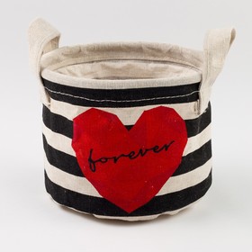 

Текстильная корзинка "Forever" 14х12см