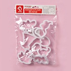 Формы для печенья Доляна «Хищные динозавры», набор 8 шт., пластик, белые - Фото 6