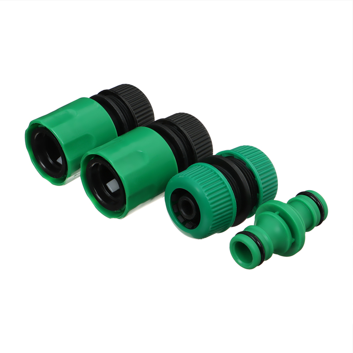 Набор коннекторов, d=1/2" (12 мм), 4 шт., муфта, переходник, 2 коннектора, Greengo - Фото 1