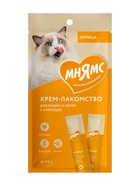 Крем-лакомство Мнямс для кошек, с курицей, 15 г × 4 шт. - Фото 1