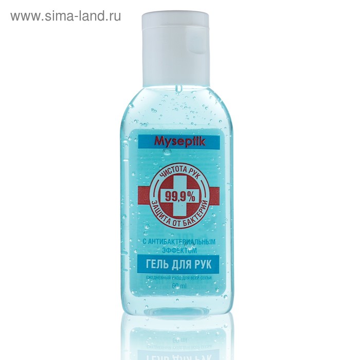 Антисептик для рук с антибактериальным эффектом MySeptik, гель 60 мл - Фото 1