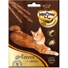 Деликатес лакомые палочки Мнямс для кошек, с лососем и манго, 9 см, 3 х 4 г - Фото 1