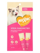 Крем-лакомство Мнямс для кошек, с тунцом Кацуо, 15 г х 4 шт - Фото 1