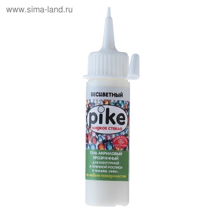 Гель "Жидкое стекло" для точечной росписи и контурирования, "Пике", 18 мл, цвет прозрачный Бесцветный - Фото 1