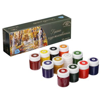 Гуашь художественная, набор 12 цветов х 40 мл, "Аква-Колор", "Летний сад",
