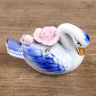 Сувенир "Лебедь с букетом роз цветная" стразы 6,5х9х5 см - Фото 5