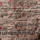 Бумага для декорирования "Слова", чёрный-красный, 0,7 х 5 м - Фото 2