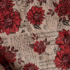 Бумага для декорирования "Цветы и ноты", красный-чёрный, 0,7 х 5 м - Фото 2