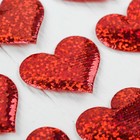 Сердечки декоративные, набор 20 шт., размер 1 шт: 3,5×2,5 см, цвет красный - фото 8449246