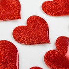 Сердечки декоративные, набор 12 шт., размер 1 шт: 6,5×6 см, цвет красный - Фото 3
