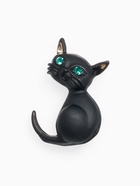 Брошь «Котёнок», чёрная, глянцевая в золоте - Фото 6