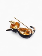 Брошь «Котёнок», чёрная, глянцевая в золоте - Фото 7