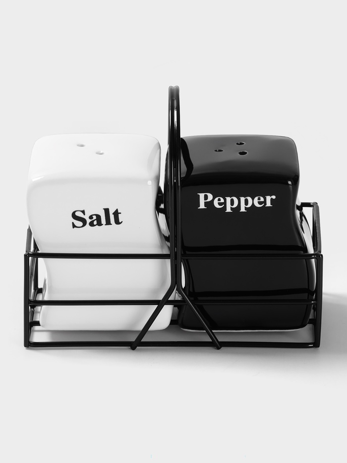 Набор для специй Magistro «Инь-Янь», 2 предмета: солонка, перечница, 150 мл, керамика - Фото 1