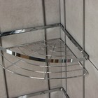 Полка для ванной Доляна, угловая, 3-ярусная, 21×21×57.5 см, хромированная - Фото 3