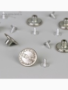 Набор джинсовых пуговиц, 17 мм, 100 ± 5 шт., цвет серебряный - Фото 2