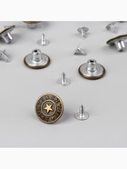 Набор джинсовых пуговиц, 17 мм, 100 шт., цвет бронзовый - Фото 2