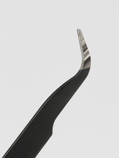 Пинцеты для наращивания ресниц, набор - 2 шт., 12.5 см, чёрные