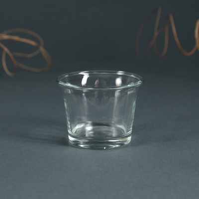 Стеклянный подсвечник на 1 свечу «Стаканчик», прозрачный, 4.5×6×6 см