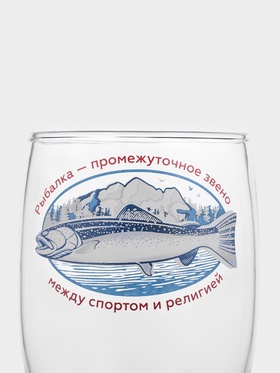 Пивной бокал «Тюлип. На рыбалке», 570 мл, стекло, рисунок МИКС (комплект 12 шт)