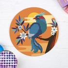 Алмазная мозаика для детей «Птичка», 18 х 18 см. Набор для творчества - фото 24516534