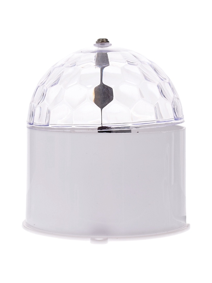 УЦЕНКА Световой прибор «Хрустальный шар» 7.5 см, свечение RGB, 220 В, белый - Фото 1