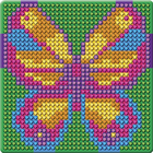 Алмазная мозаика на магните с полным заполнением для детей «Бабочка», 10 х 10 см - Фото 7