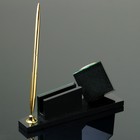 Письменный набор "Куб", 19х9х10 см, долерит, малахит - Фото 2