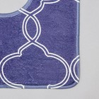 Набор ковриков для ванной и туалета Доляна «Виньер», 2 шт: 44×50, 50×80 см, цвет синий - Фото 4