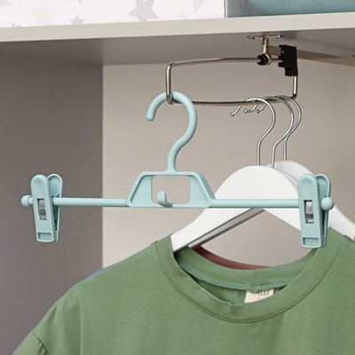 Плечики для брюк и юбок с зажимами Доляна, 38×15 см, цвет МИКС