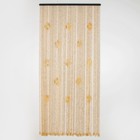 Занавеска декоративная «Шарики», 90×195 см, 52 нити, дерево - Фото 2