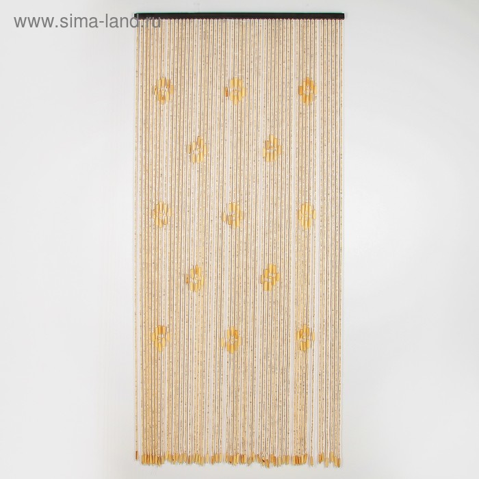 Штора - занавеска декоративная «Шарики», 90×195 см, 52 нити, дерево