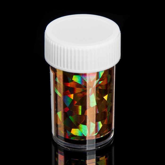 Переводная фольга для декора «Битое стекло», 4 × 80 см, в пластиковом футляре, цвет золотистый 18081