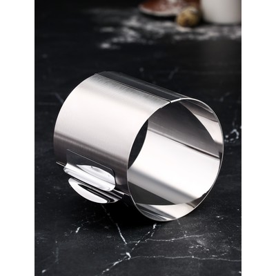 Форма для выпечки и выкладки с регулировкой размера «Круг», h=12 см, d=14-20 см, нержавеющая сталь