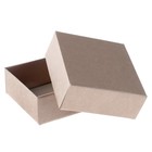 Коробка сборная без печати крышка-дно бурая без окна 14,5 х 14,5 х 6 см - Фото 3