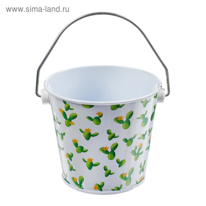 Ведерко малое «Кактусы с жёлтыми цветами» - Фото 1