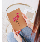 Вышивка на блокноте «Фламинго», 20 страниц. Набор для творчества - Фото 1