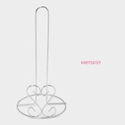 Держатель для бумажных полотенец Доляна «Сердце», 13×13×27 см, хром - Фото 2