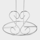 Держатель для бумажных полотенец Доляна «Сердце», 13×13×27 см, хром - Фото 3