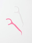 Флоссеры - зубочистки с зубной нитью Доляна, набор 20 шт., 7.5×1.5 см, белый, розовый - Фото 1