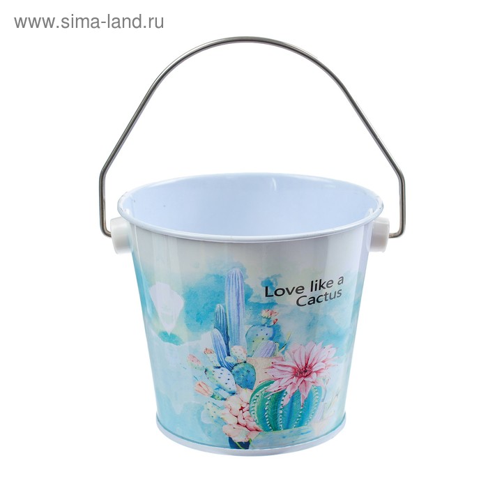 Ведерко малое «Люби как кактус» - Фото 1