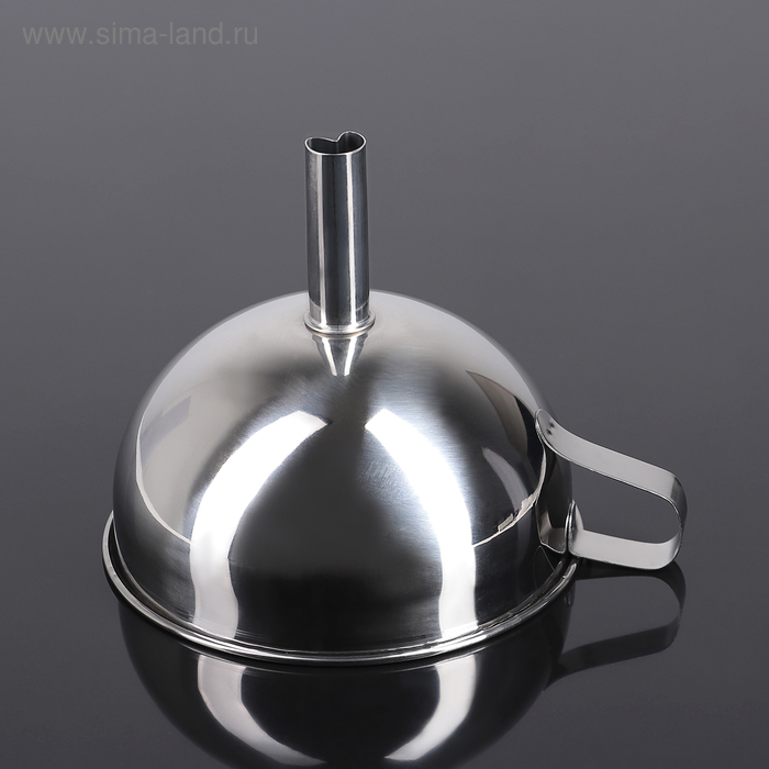 Воронка, d=13 см, с ручкой, нержавеющая стал - Фото 1