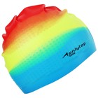 Шапочка для плавания ONLYTOP, силиконовая, обхват 54-60 см, цвета МИКС - фото 3454036