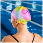 Шапочка для плавания ONLYTOP, силиконовая, обхват 54-60 см, цвета МИКС - фото 8219888
