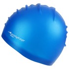 Шапочка для плавания взрослая ONLYTOP, силиконовая, обхват 54-60 см, цвета МИКС - фото 3786081