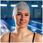 Шапочка для плавания взрослая ONLYTOP, силиконовая, обхват 54-60 см, цвета МИКС - Фото 3