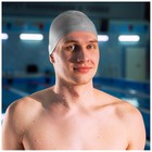 Шапочка для плавания взрослая ONLYTOP, силиконовая, обхват 54-60 см, цвета МИКС - Фото 4