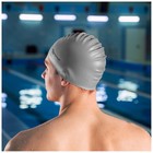 Шапочка для плавания взрослая ONLYTOP, силиконовая, обхват 54-60 см, цвета МИКС - Фото 6