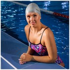 Шапочка для плавания взрослая ONLYTOP, силиконовая, обхват 54-60 см, цвета МИКС - фото 3786077