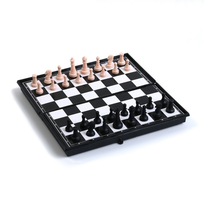 Настольная игра 3 в 1 "Атели": шашки, шахматы, нарды, 19 х 19 см - фото 1906766571